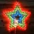 3229 Голяма коледна светеща звезда с многоцветни лед лампичк | Дом и Градина  - Добрич - image 0
