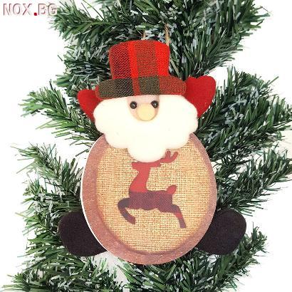 3242 Коледна фигурка за украса Дядо Коледа с елен, 16см | Дом и Градина | Добрич