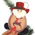 3242 Коледна фигурка за украса Дядо Коледа с елен, 16см | Дом и Градина  - Добрич - image 1