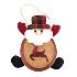 3242 Коледна фигурка за украса Дядо Коледа с елен, 16см | Дом и Градина  - Добрич - image 2