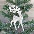 3230 Коледна декорация Бял елен с красиви рога | Дом и Градина  - Добрич - image 1