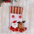 3263 Коледен чорап за подаръци и украса с декорация Дядо Кол-Дом и Градина