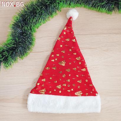 3203 Коледна шапка с елхички и звезди, 43 x 29 cm | Дом и Градина | Добрич