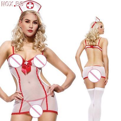 Комплект еротично бельо на медицинска сестра - Код: 1450 | Дамско Бельо | Русе