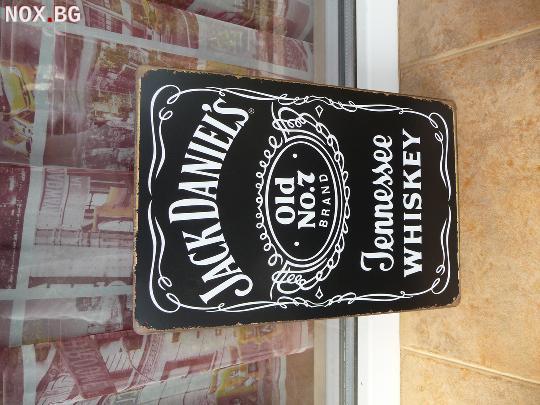 Jack Daniels рекламни метални табели уиски отлежало черен | Фотография | Перник