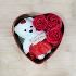 4407 Подаръчен комплект Мече с рози в кутия сърце | Дом и Градина  - Добрич - image 2