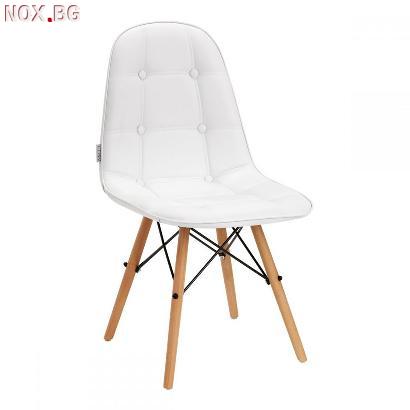 Стол за приемна 4Rico QS-185 еко кожа - бял/сив/черен | Оборудване | Благоевград