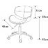 Козметичен стол - табуретка с облегалка Hera 43/55 см | Оборудване  - Бургас - image 1