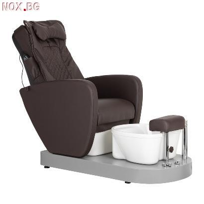 Стол за педикюр Azzurro 016C - кафява/черна с хидромасаж и м | Оборудване | Бургас