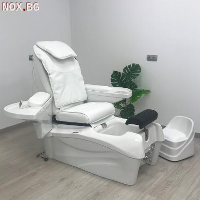 Стол за спа педикюр/маникюр/масаж + табуретка Omega - бял/че | Оборудване | Бургас
