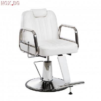 Фризьорски/бръснарски стол Tonsur - бял | Оборудване | Бургас