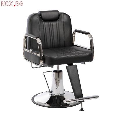 Фризьорски/бръснарски стол Tonsur - черен | Оборудване | Бургас