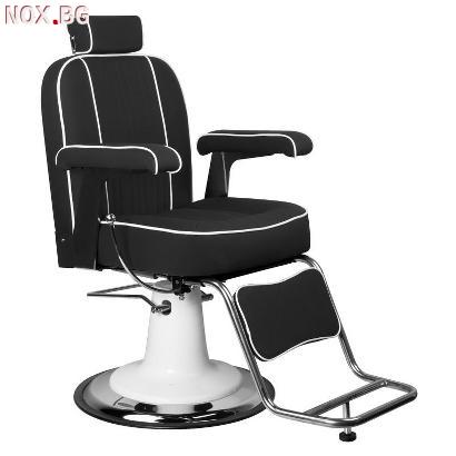 Бръснарски стол Amadeo - черен/кафяв | Оборудване | Бургас