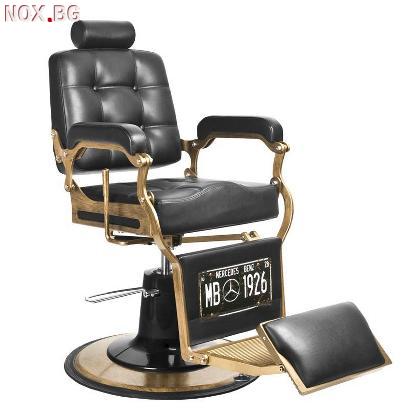 Бръснарски стол Boss - черно/кафяво/светлокафяв | Оборудване | Бургас