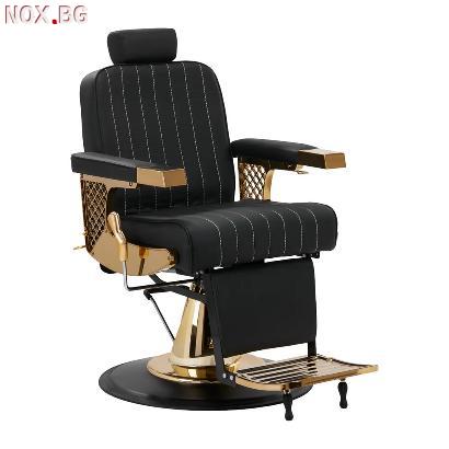 Бръснарски стол Gabbiano Marcus - златисто черен | Оборудване | Бургас