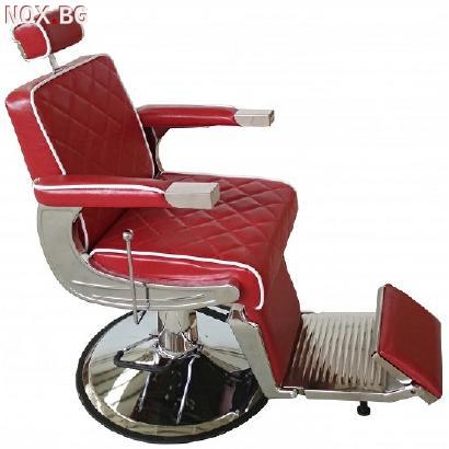 Бръснарски стол Hermes - S68R - червен | Оборудване | Бургас