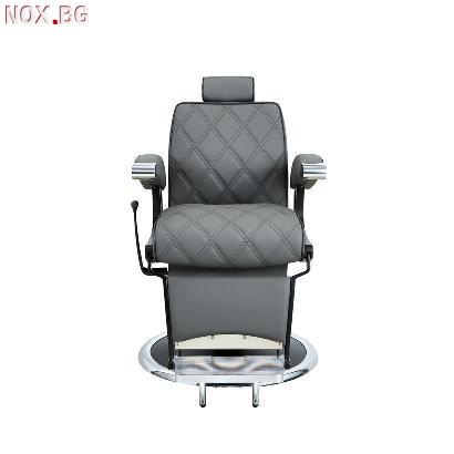 Бръснарски стол Hugo - кафяв/сив | Оборудване | Бургас