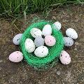 4603 Великденска украса Шарени яйца с трева-Дом и Градина