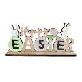 4742 Декорация за Великден Зайчета с яйца и надпис Happy Eas-Дом и Градина