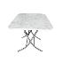 4961 Сгъваема дървена маса Мрамор с метални крака 60x80cm | Дом и Градина  - Добрич - image 1