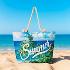 5956 Текстилна плажна чанта с цип Summer | Дом и Градина  - Добрич - image 1