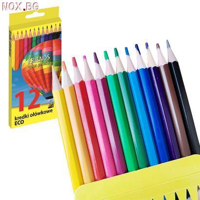 6012 Цветни моливи Friends Color Pencils ECO, 12 цвята | Дом и Градина | Добрич
