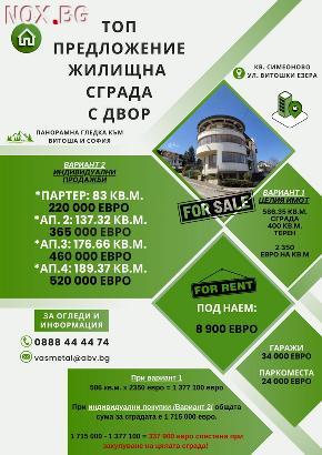 Продава се модерна жилищна сграда | Къщи | София-град